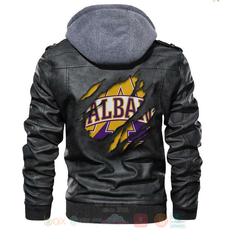 Albany_Great_Danes_NCAA_Black_Motorcycle_Leather_Jacket