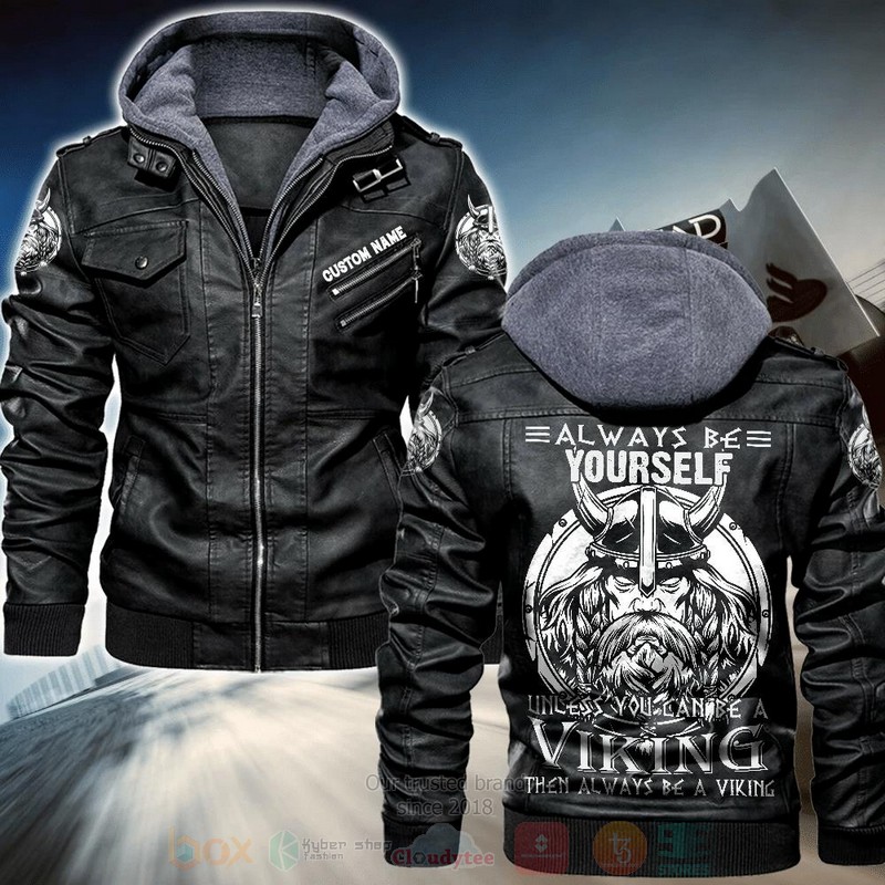 Always_Be_Yourself_Unless_You_Can_Be_A_Viking_Custom_Name_Leather_Jacket