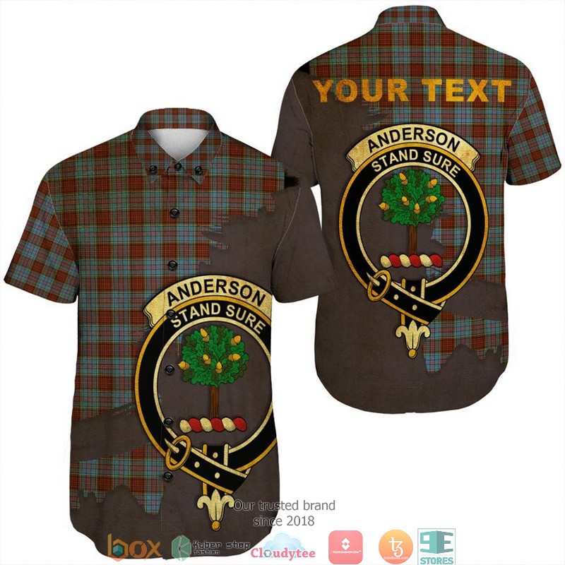 Anderson_Modern_Tartan_Crest_Personalized_Short_Sleeve_Hawaiian_Shirt