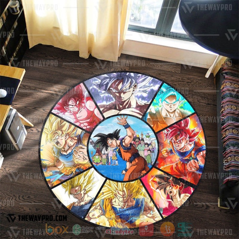 Anime_Dragon_Ball_Goku_Evolution_Round_Carpet
