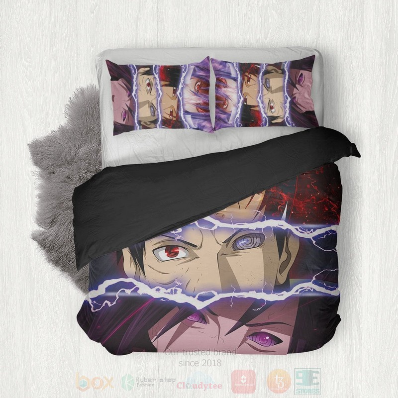 Hot Anime Naruto The Uchiha Quilt Bedding Sets Express Your Unique Style With Boxboxshirt 