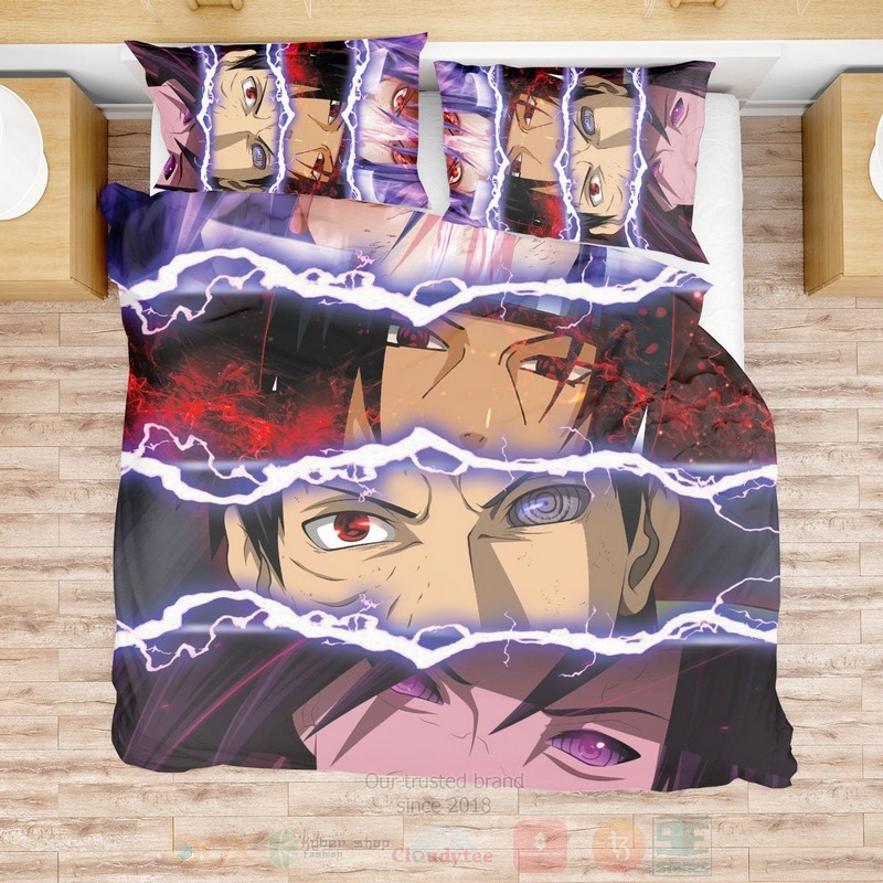 Hot Anime Naruto The Uchiha Quilt Bedding Sets Express Your Unique Style With Boxboxshirt 