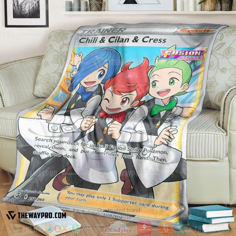 Anime_Pokemon_Chili__Cilan__Cress_Trainer_Soft_Blanket