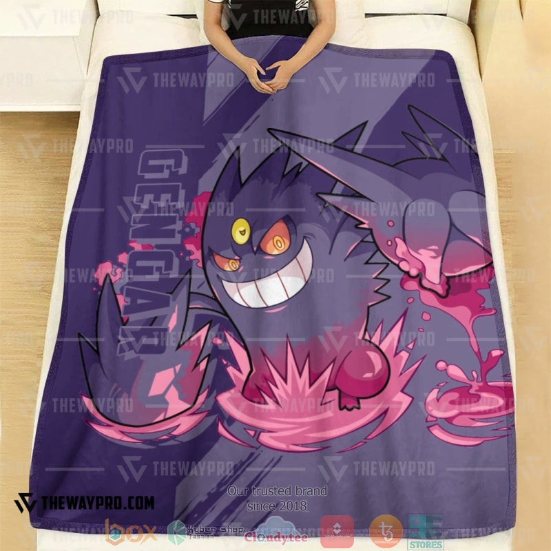 Anime_Pokemon_Gengar_purple_Soft_Blanket_1