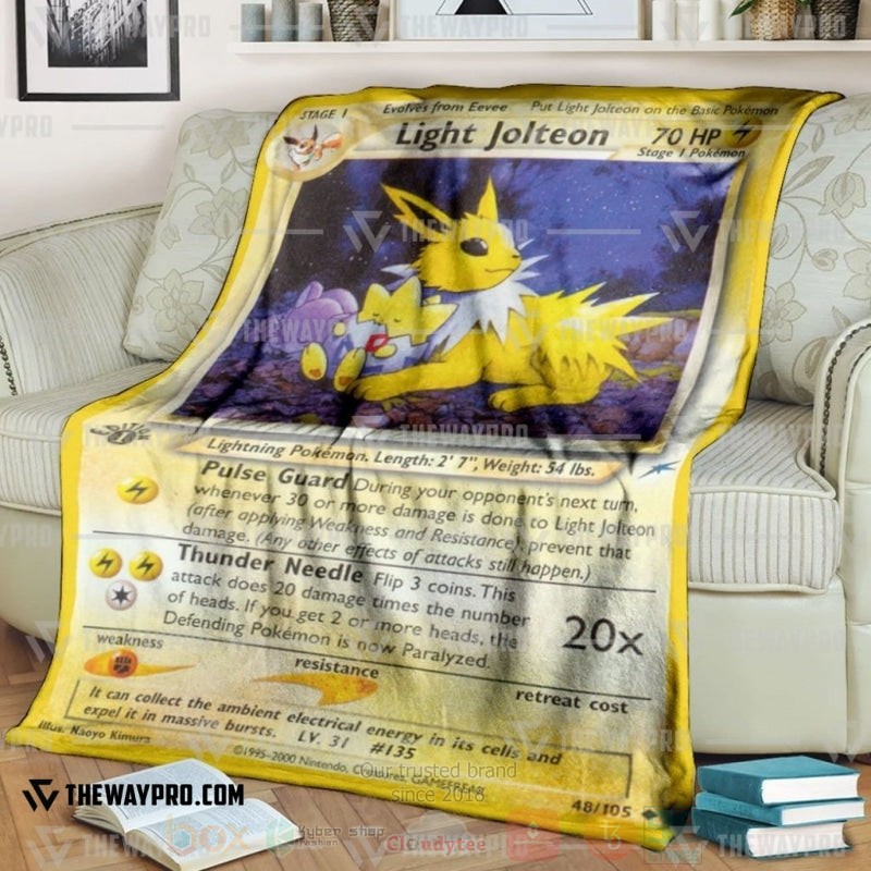 Anime_Pokemon_Light_Jolteon_1st_Edition_Blanket