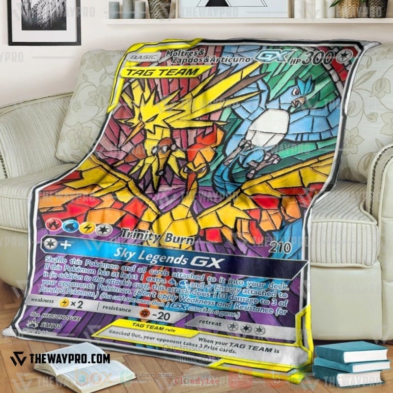 Anime_Pokemon_Moltres_and_Zapdos_and_Articuno-GX_Blanket