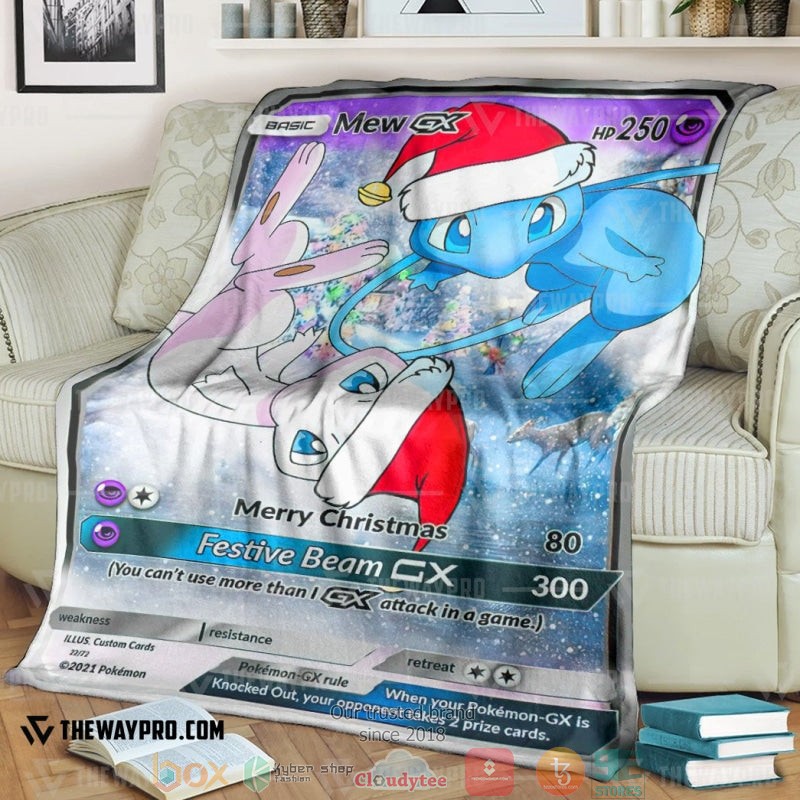 Anime_Pokemon_New_Christmas_Mew_GX_Soft_Blanket