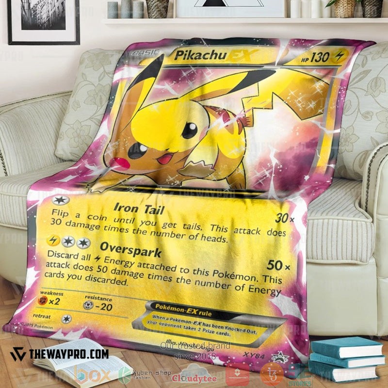 Anime_Pokemon_Pikachu-EX_XY_Promos_yellow_Soft_Blanket
