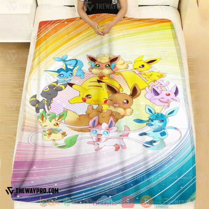 Anime_Pokemon_Pikachu_Eevee_Evolution_Soft_Blanket_1