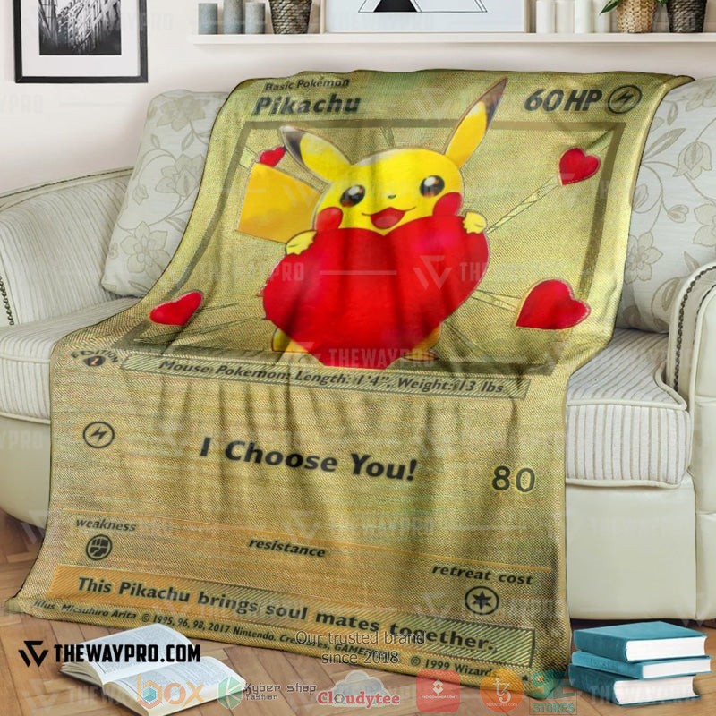 Anime_Pokemon_Pikachu_I_Choose_You_Gold_Card_Soft_Blanket