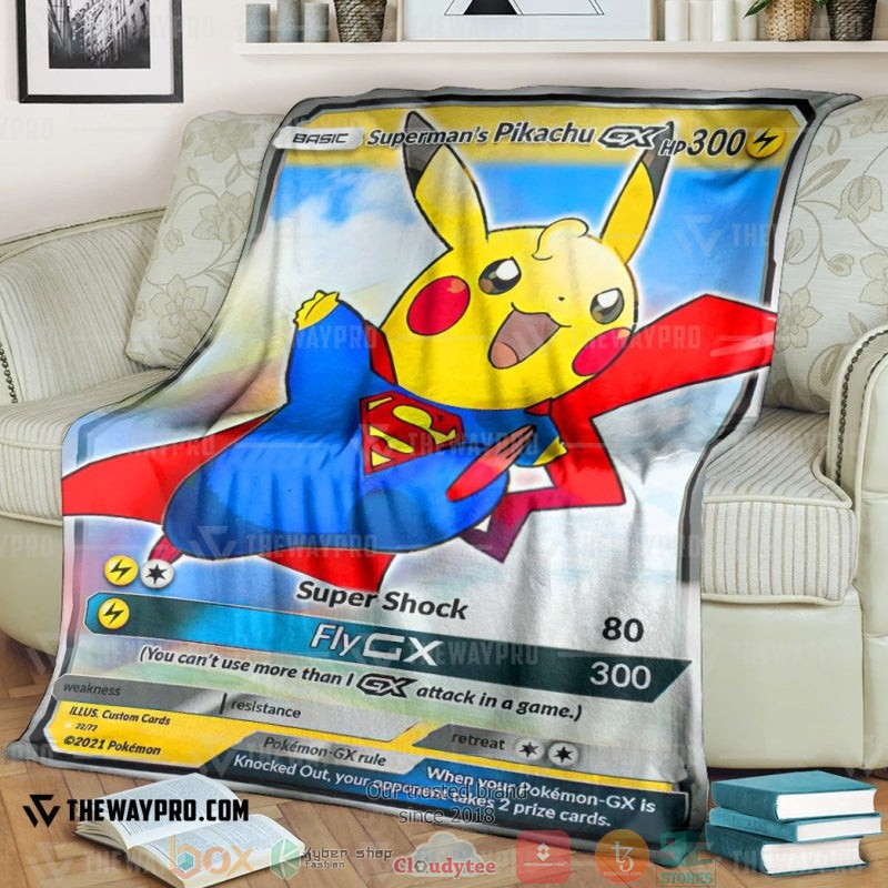 Anime_Pokemon_Supermans_Pikachu_Soft_Blanket