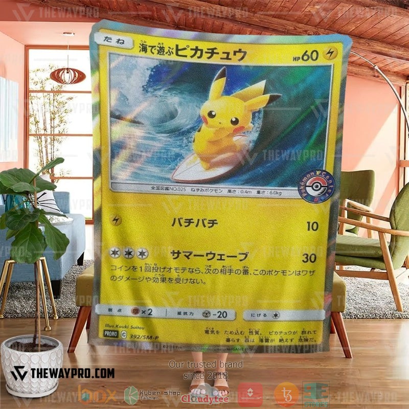 Anime_Pokemon_Surfing_Pikachu_Soft_Blanket_1