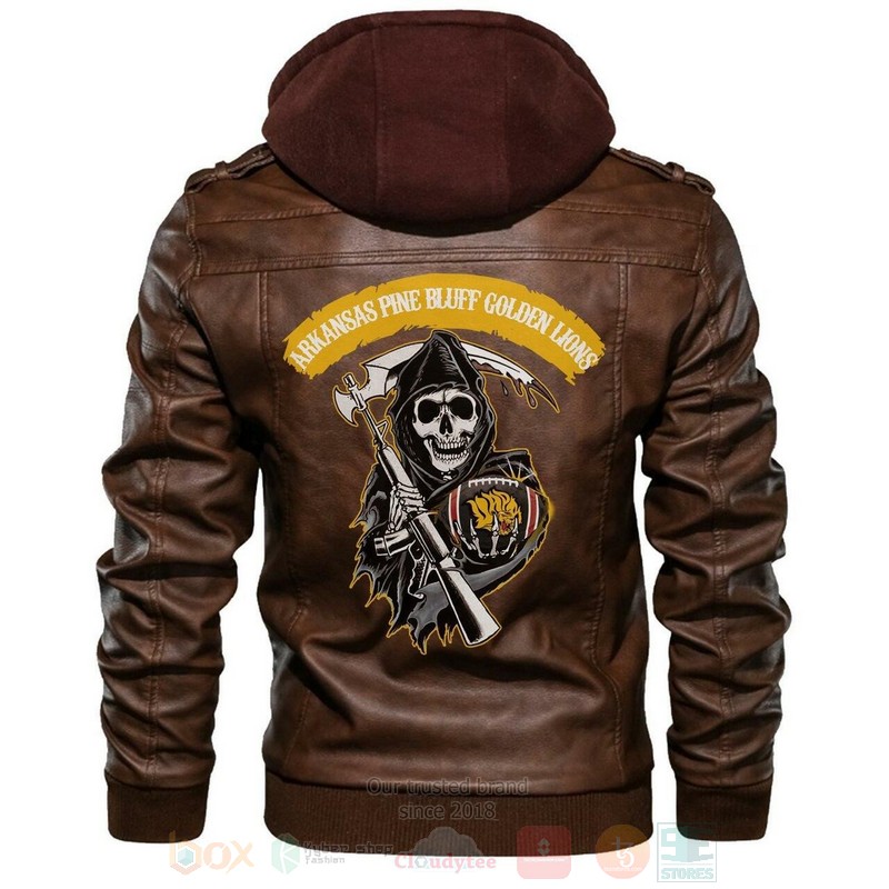 Arkansas_Pine_Bluff_Golden_Lions_NCAA_Football_Sons_of_Anarchy_Brown_Motorcycle_Leather_Jacket