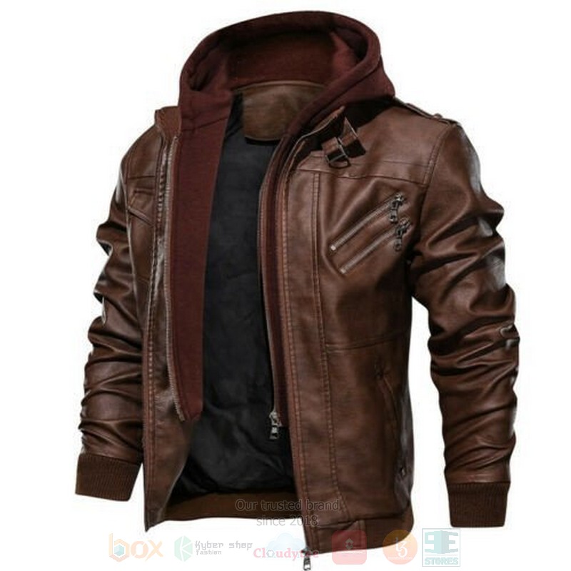 Arkansas_State_Red_Wolves_NCAA_Brown_Motorcycle_Leather_Jacket_1