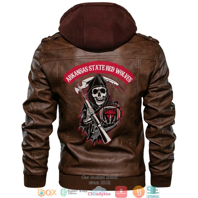Arkansas_State_Red_Wolves_NCAA_Football_Sons_Of_Anarchy_Brown_Motorcycle_Leather_Jacket