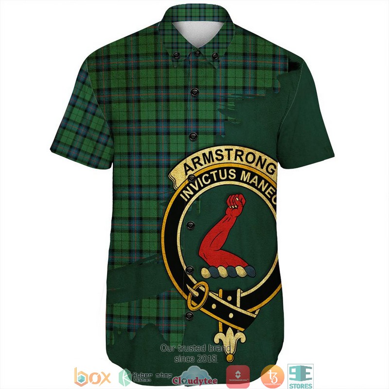 Armstrong_Ancient_Tartan_Crest_Personalized_Short_Sleeve_Hawaiian_Shirt_1