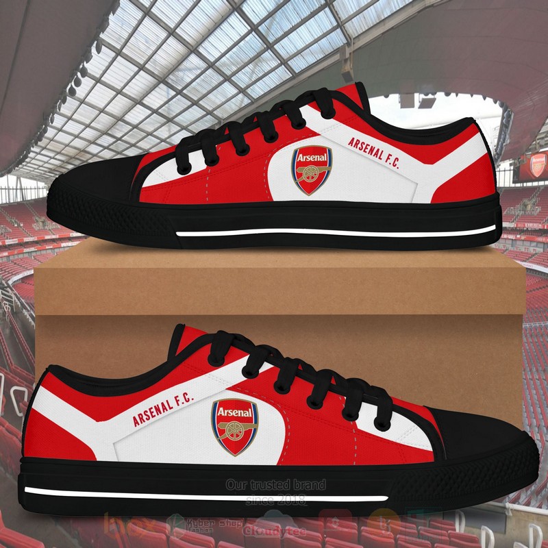 Arsenal_F.C._Black_White_Low_Top_Canvas_Shoes