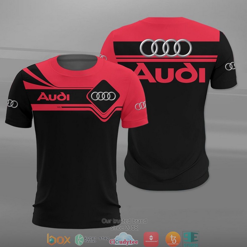 Audi_Black_Red_Car_Motor_3D_Shirt_Hoodie