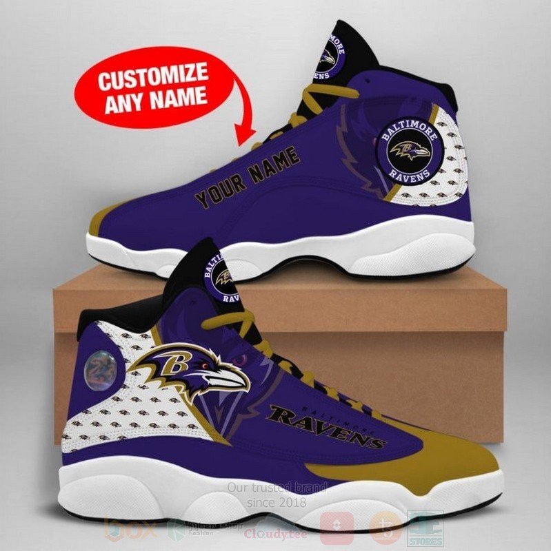 Baltimore_Ravens_Football_Team_NFL_Custom_Name_Air_Jordan_13_Shoes