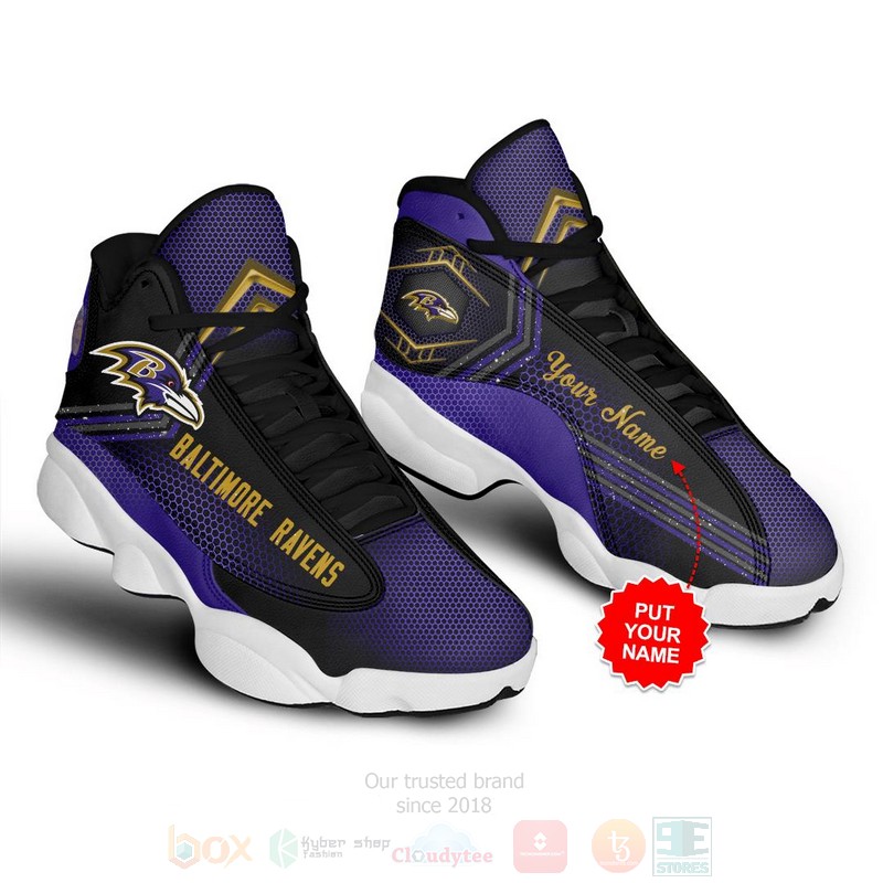 Baltimore_Ravens_NFL_Custom_Name_Air_Jordan_13_Shoes