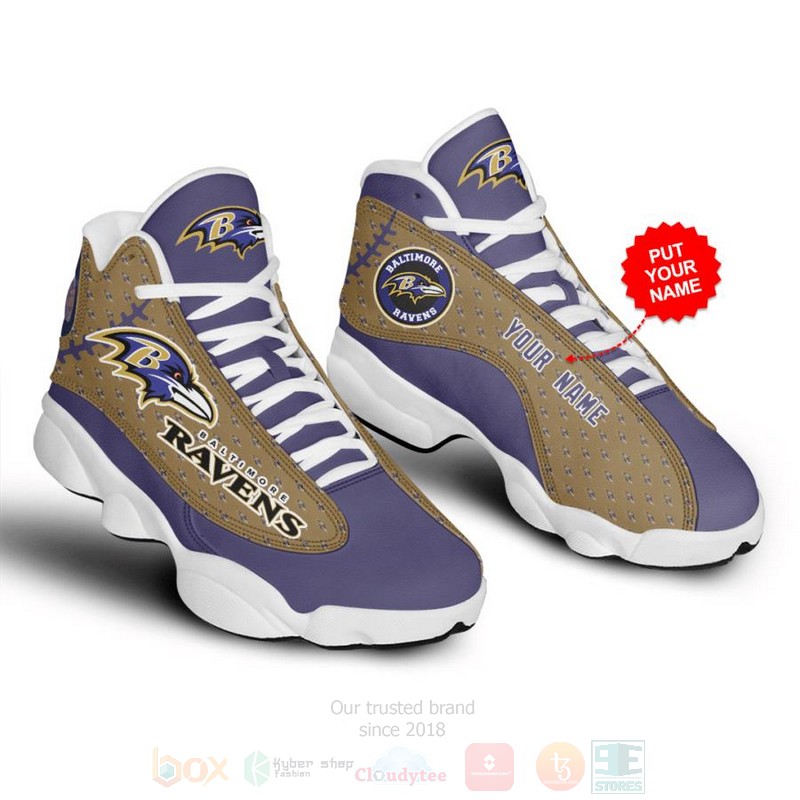 Baltimore_Ravens_NFL_Football_Custom_Name_Air_Jordan_13_Shoes