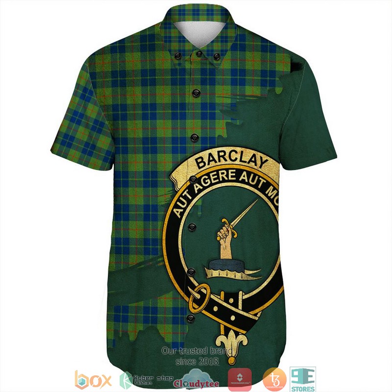 Barclay_Hunting_Ancient_Tartan_Crest_Personalized_Short_Sleeve_Hawaiian_Shirt_1