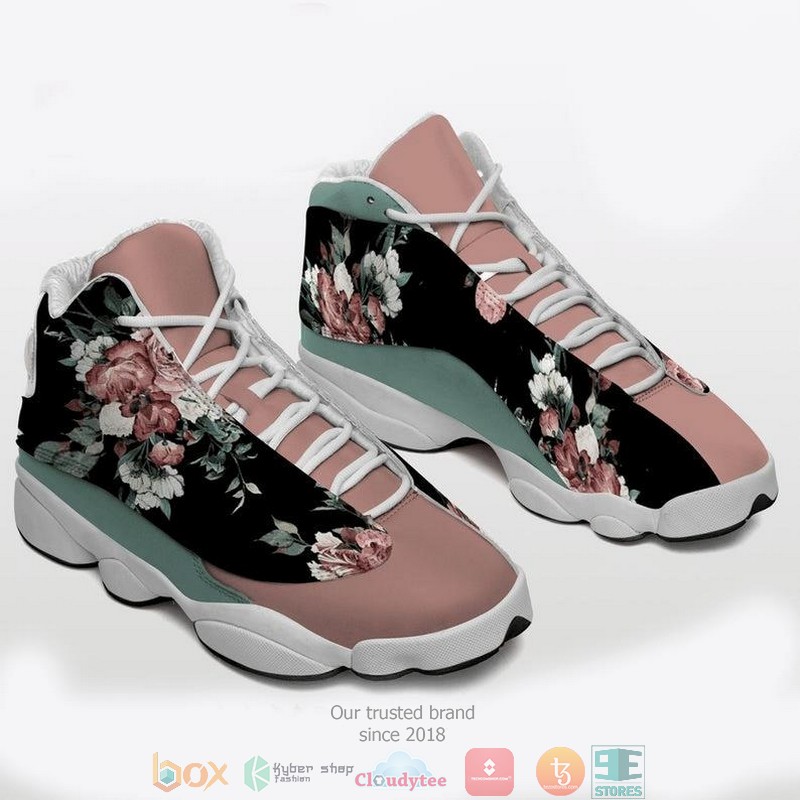 Black_Floral_Shoes._Air_Jordan_13_Sneaker_Shoes