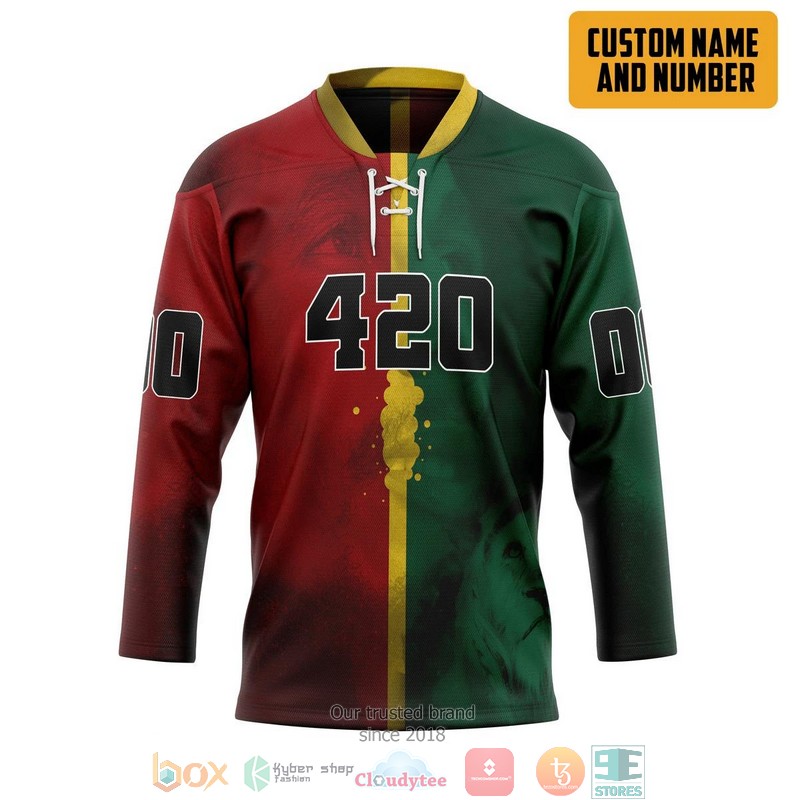 Bob_Marley_Lion_420_Custom_Name_and_Number_Hockey_Jersey_Shirt