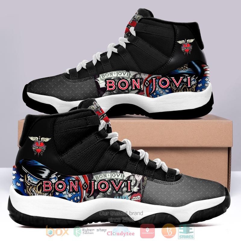 Bon_Jovi_black_band_Air_Jordan_11_shoes