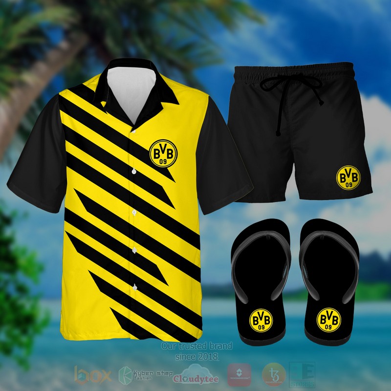 Borussia_Dortmund_Hawaiian_Shirt_Short_Flips_Flops
