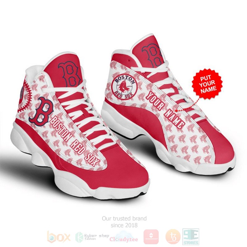 Boston_Red_Sox_MLB_Custom_Name_Air_Jordan_13_Shoes