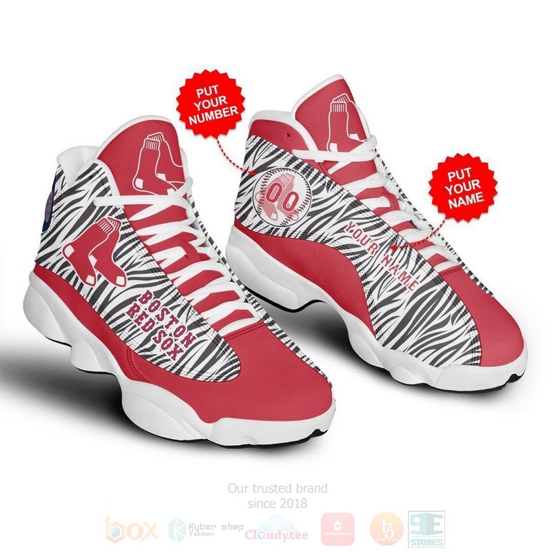 Boston_Red_Sox_MLB_Personalized_Air_Jordan_13_Shoes