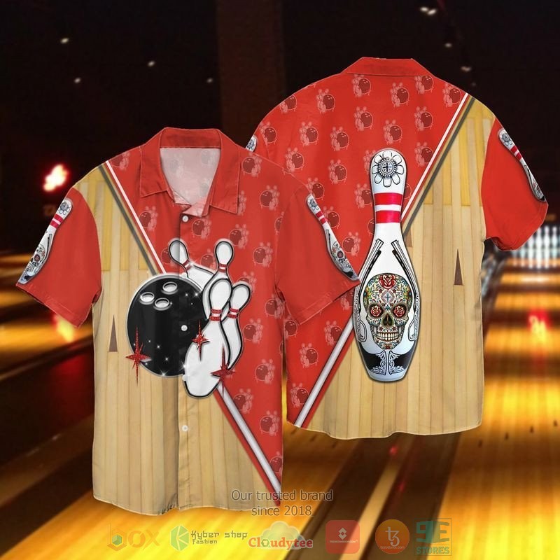 Bowling_Sports_Sugar_Skull_Hawaiian_Shirt