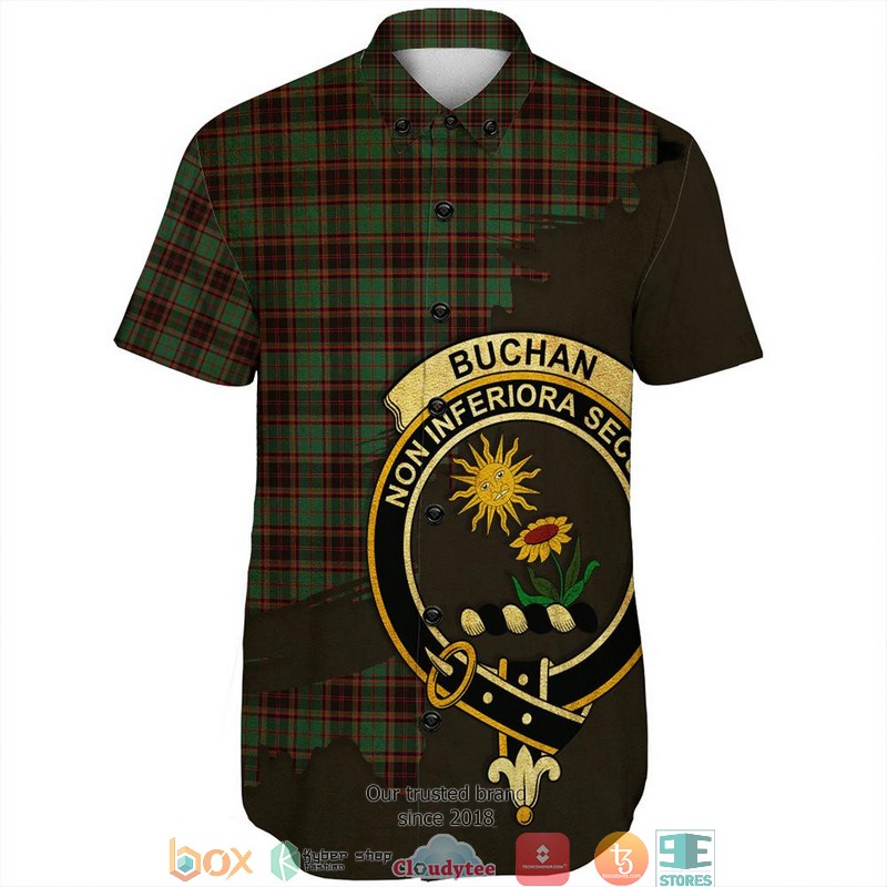 Buchan_Ancient_Tartan_Crest_Personalized_Short_Sleeve_Hawaiian_Shirt_1