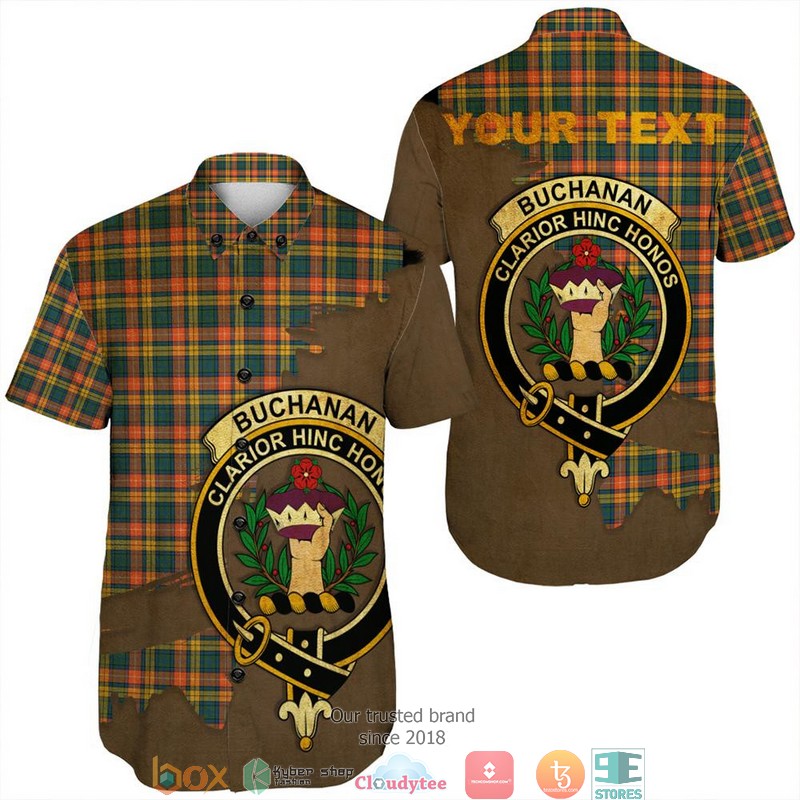 Buchanan_Ancient_Tartan_Crest_Personalized_Short_Sleeve_Hawaiian_Shirt