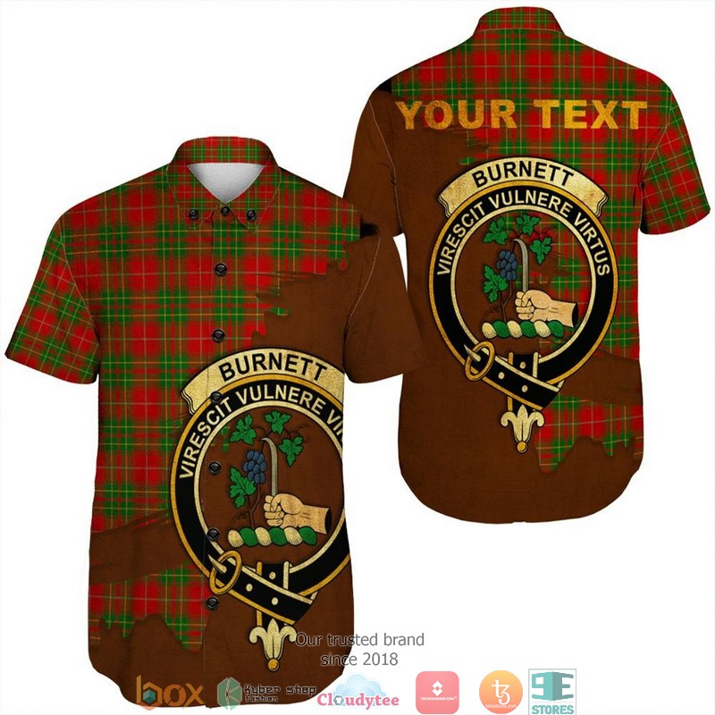 Burnett_Ancient_Tartan_Crest_Personalized_Short_Sleeve_Hawaiian_Shirt