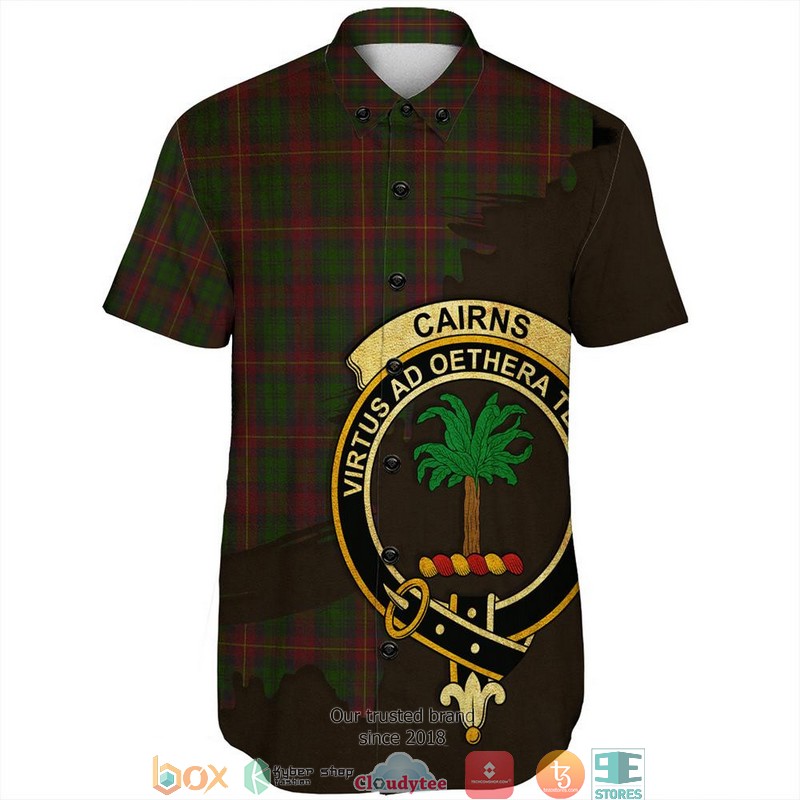 Cairns_Tartan_Crest_Personalized_Short_Sleeve_Hawaiian_Shirt_1