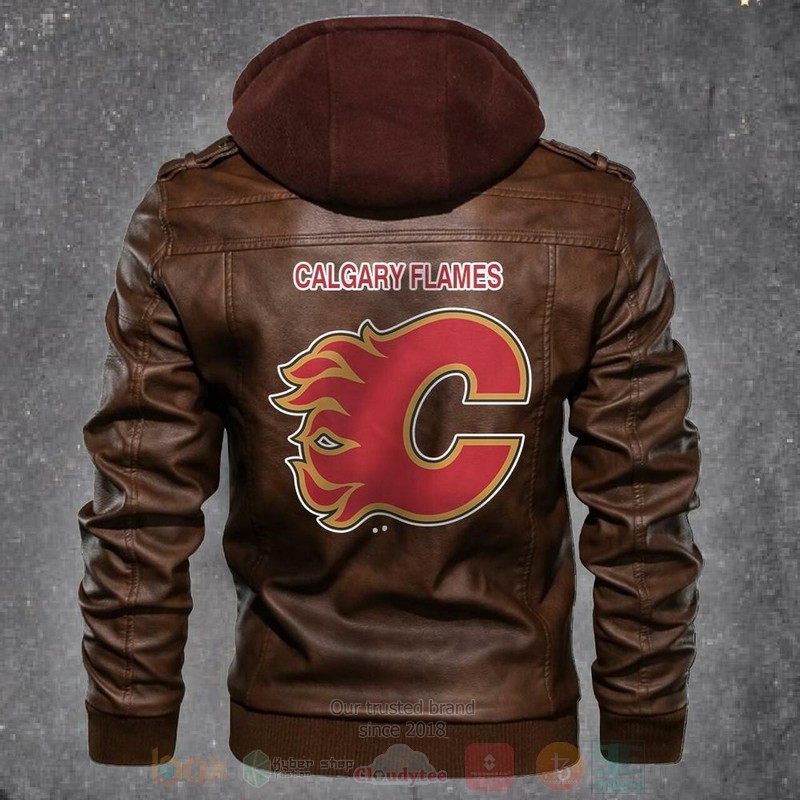 Calgary_Flames_NHL_Hockey_Motorcycle_Leather_Jacket