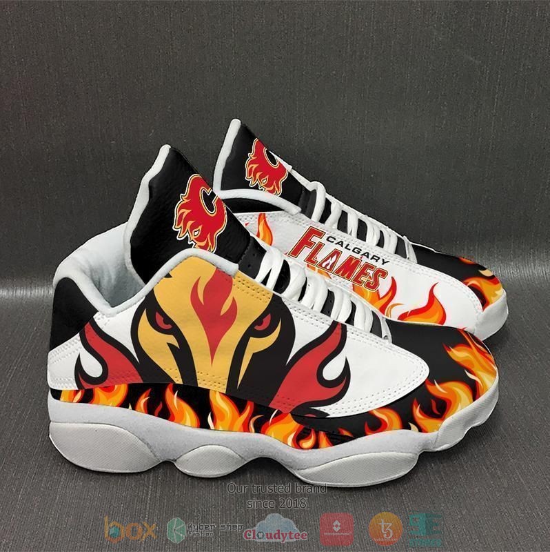 Calgary_Flames_NHL_logo_Air_Jordan_13_shoes