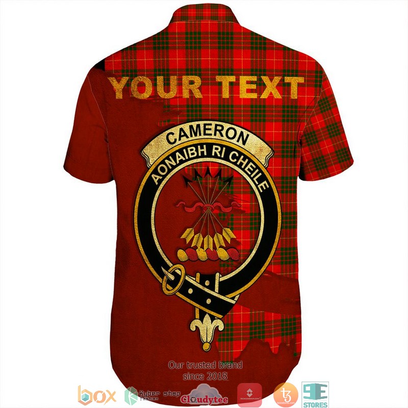 Cameron_Modern_Tartan_Crest_Personalized_Short_Sleeve_Hawaiian_Shirt_1_2