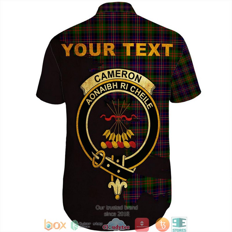Cameron_of_Erracht_Modern_Tartan_Crest_Personalized_Short_Sleeve_Hawaiian_Shirt_1_2