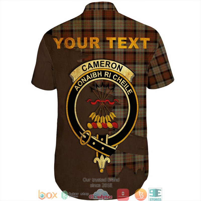 Cameron_of_Erracht_Weathered_Tartan_Crest_Personalized_Short_Sleeve_Hawaiian_Shirt_1_2