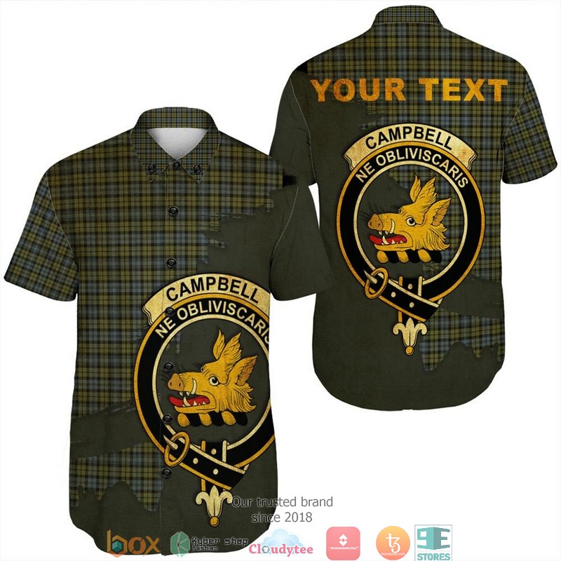 Campbell_Faded_Tartan_Crest_Personalized_Short_Sleeve_Hawaiian_Shirt