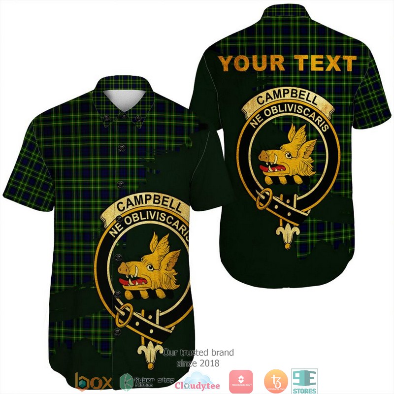 Campbell_of_Breadalbane_Modern_Tartan_Crest_Personalized_Short_Sleeve_Hawaiian_Shirt