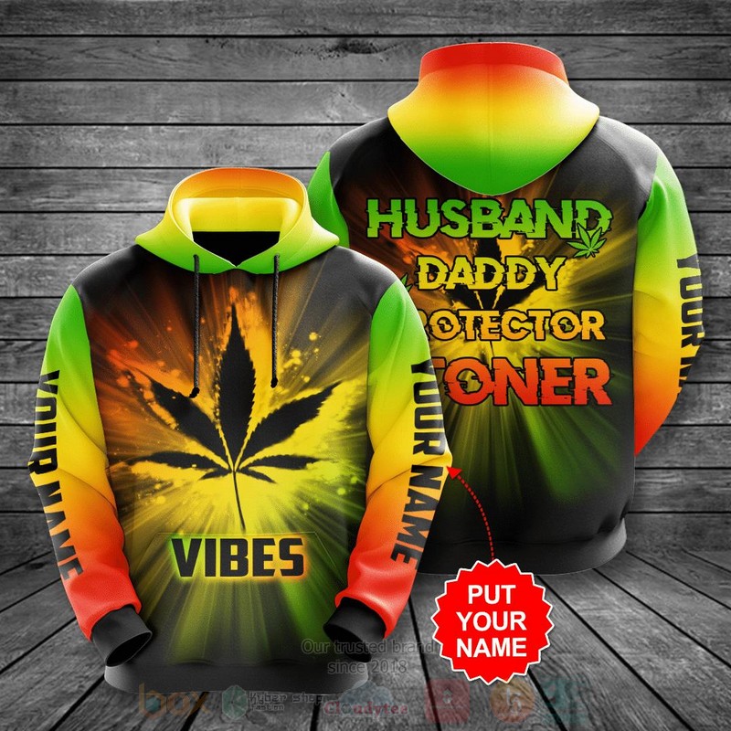 Cannabis_Husband_Daddy_Protector_Toddler_Custom_Name_3D_Hoodie
