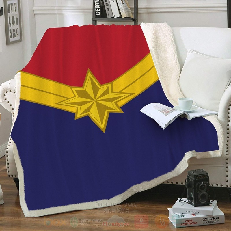 Captain_Marvel_Custom_Throw_Blanket