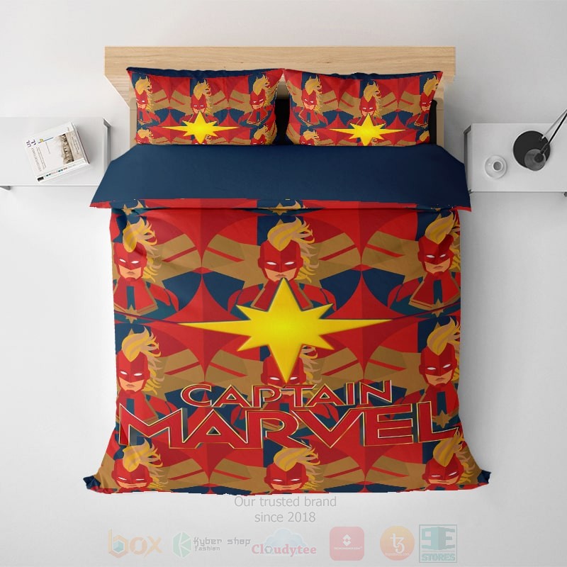 Captain_Marvel_Star_Mightiest_Hero_Sleek_Quality_Bedding_Set
