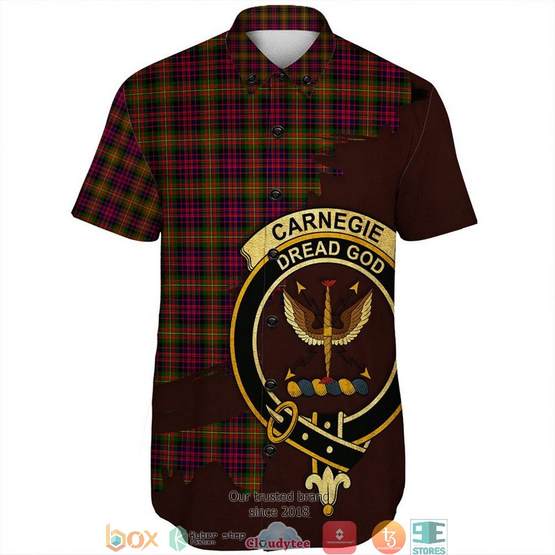 Carnegie_Modern_Tartan_Crest_Personalized_Short_Sleeve_Hawaiian_Shirt_1