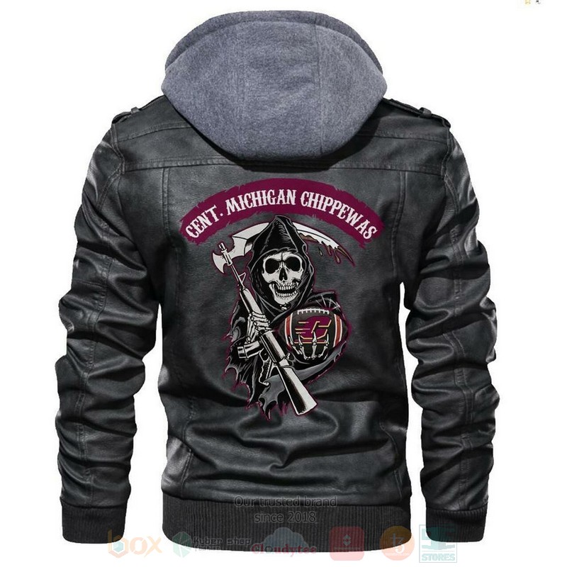 Centmichigan_Chippewas_NCAA_Football_Sons_of_Anarchy_Black_Motorcycle_Leather_Jacket
