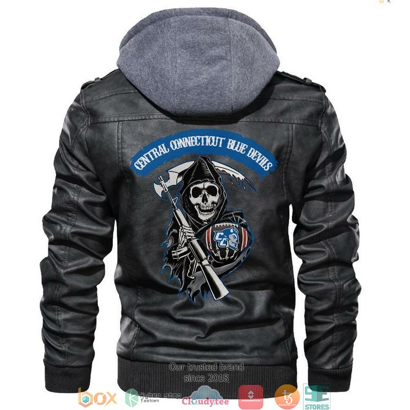 Central_Connecticut_Blue_Devils_NCAA_Football_Sons_Of_Anarchy_Black_Motorcycle_Leather_Jacket